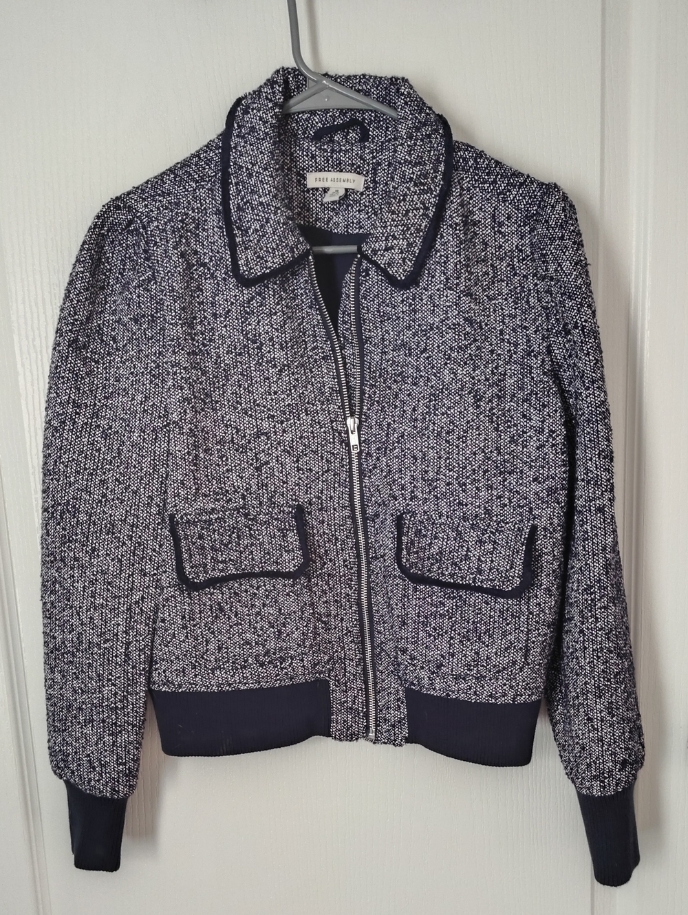 Free Assembly Tweed Bomber Jacket